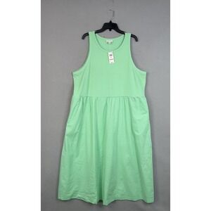 ON-34TH Dress Womens 4X Plus Green Tank Maxi Sundress Pockets Casual Summer NWT